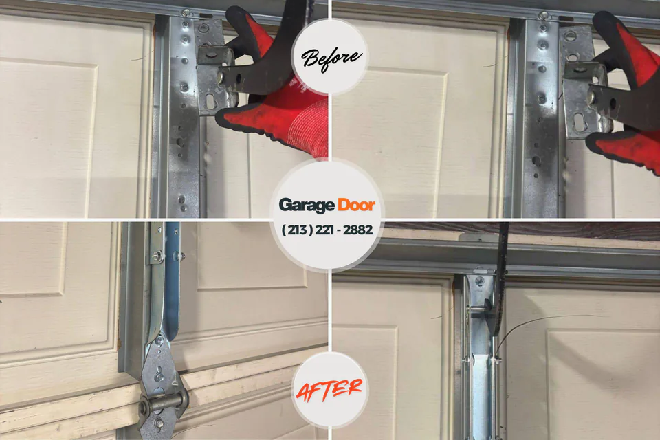 Before and after: garage door repair Pasco, WA